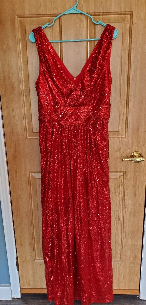 Kate Kasin Red Sequin Dress
